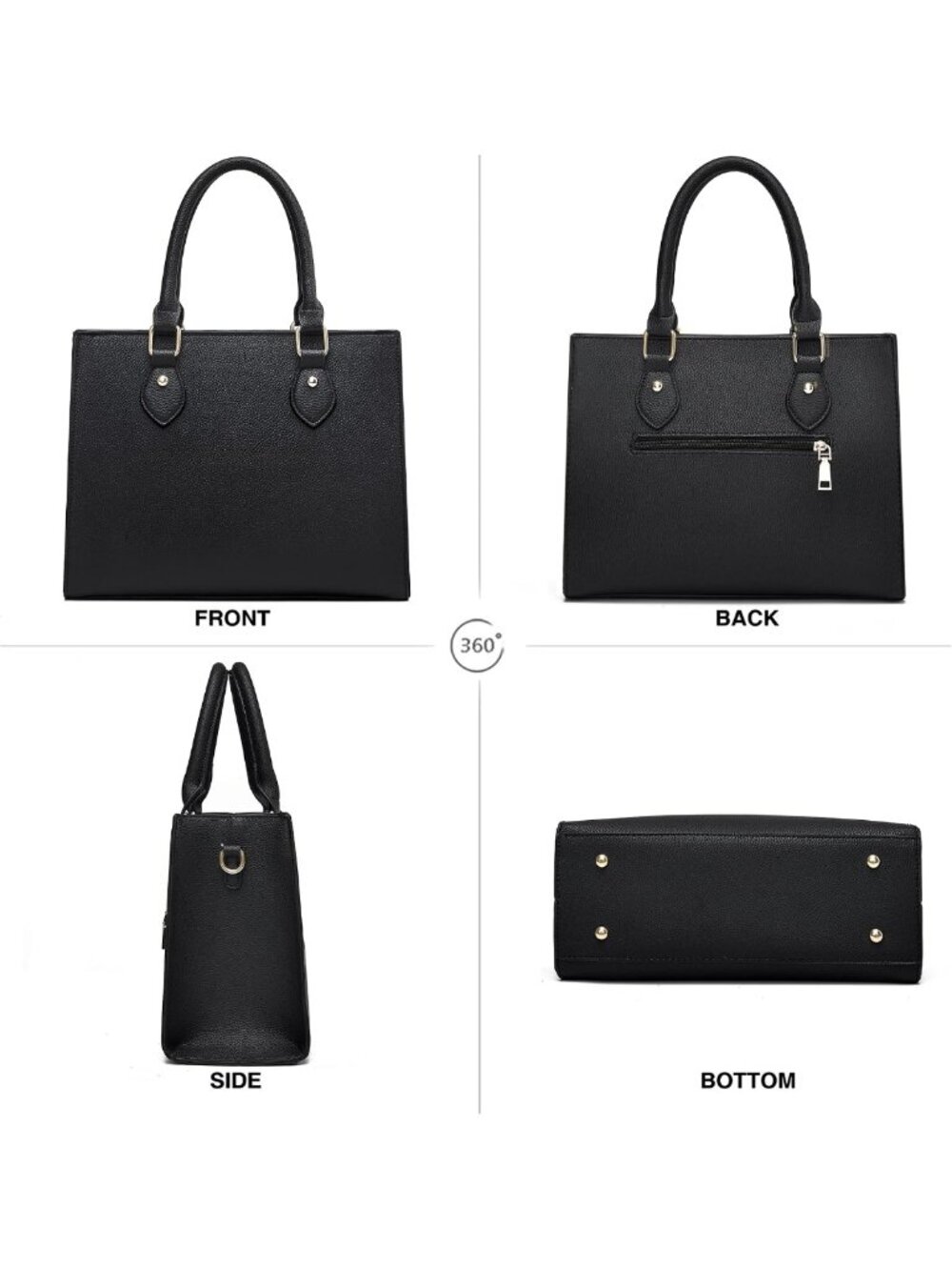 Stylish PU Leather Crossbody Bag & Tote for Women - Versatile Satchel Shoulder - Picture 4 of 8